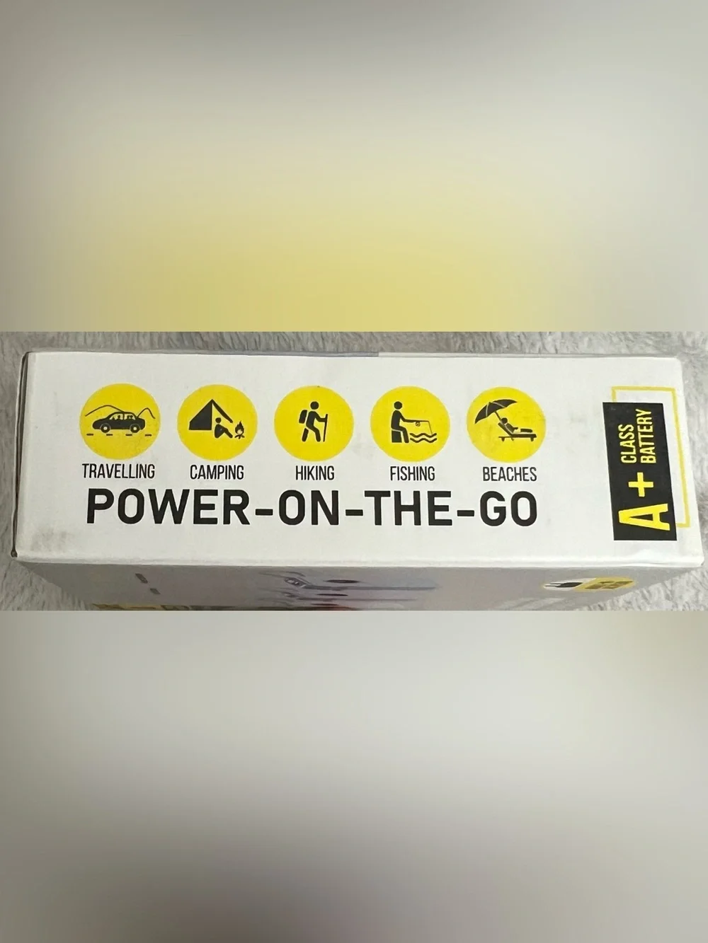 NIB Portable Power Bank with Built-In AC Plug in White